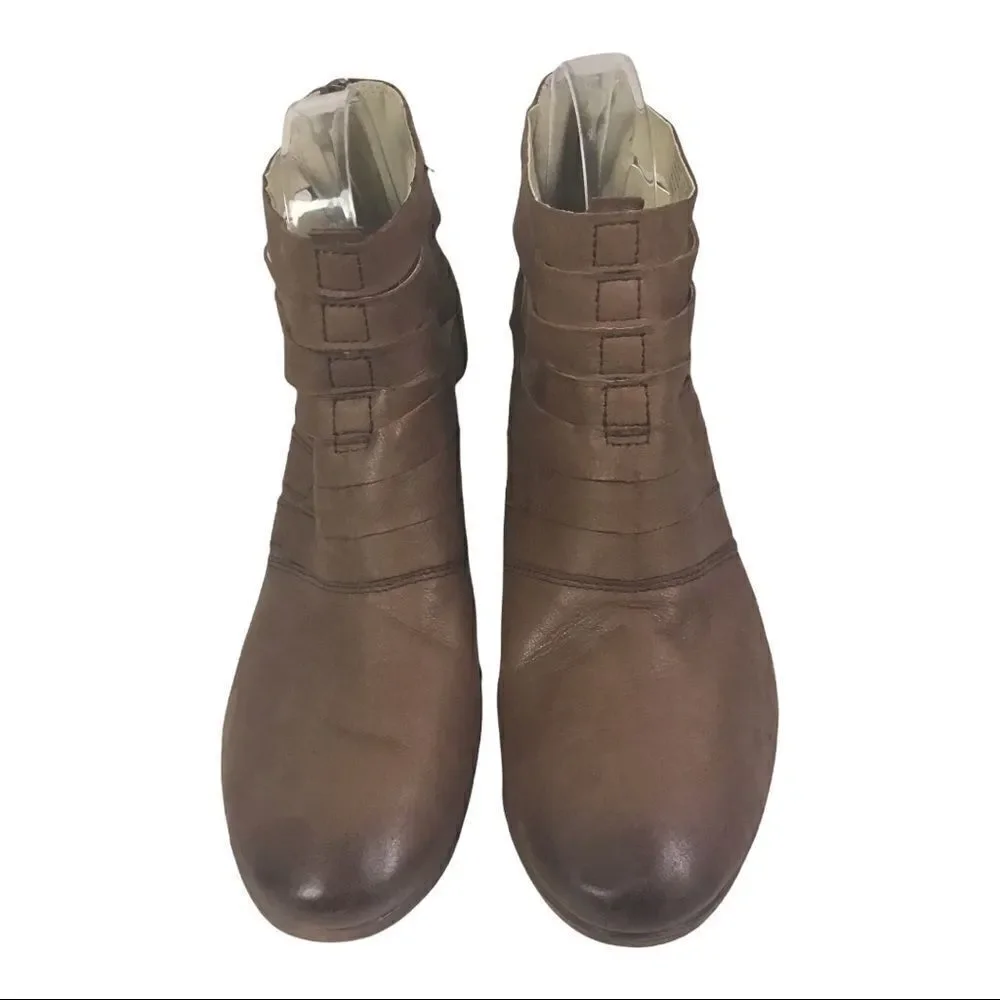 Josef Siebel Ankle Boots Brown Block Heel Bootie